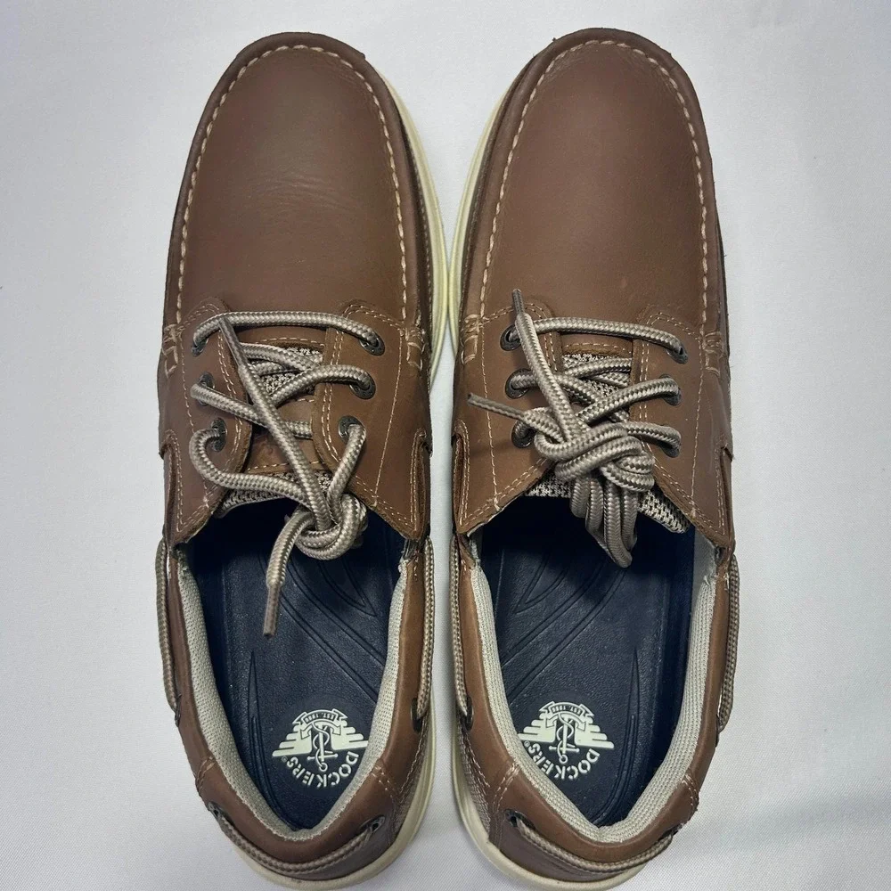 Dockers Beacon‎ Genuine Leather Men's Shoes Tan US  10.5W  Stain Defender